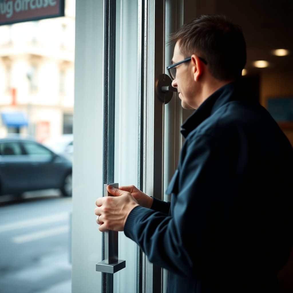 Locksmith Chick commercial locksmith on-site in Atmore, FL