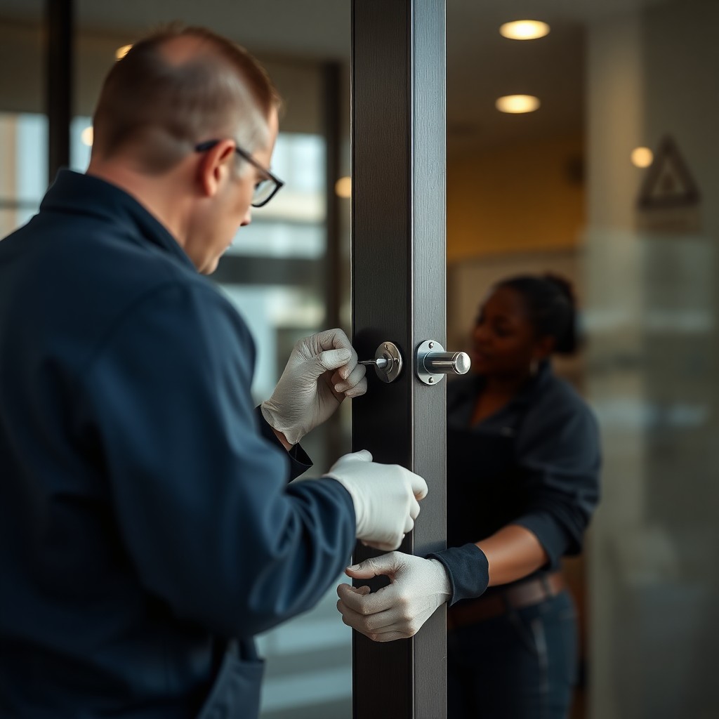 Locksmith Chick commercial locksmith on-site in Blue Mountain Beach, FL