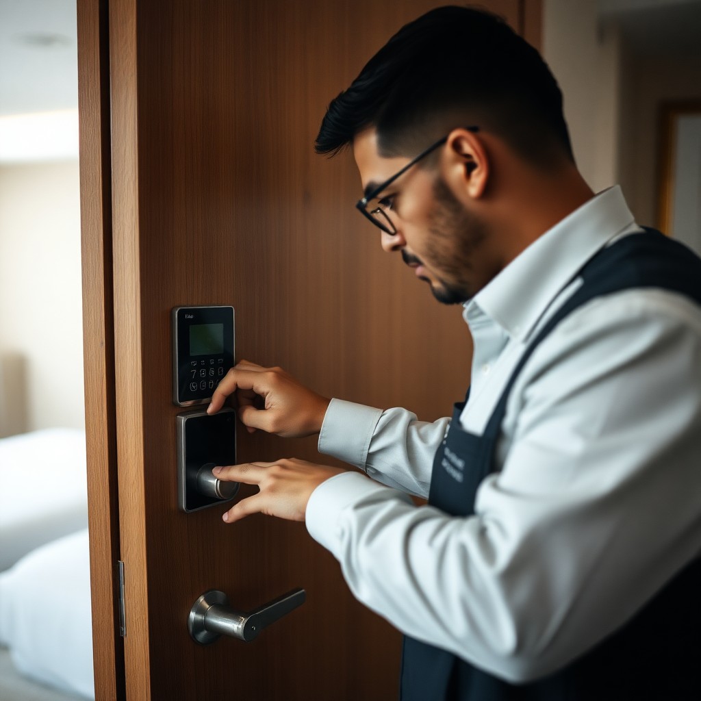 Locksmith Chick hotel lock service on-site in Blue Mountain Beach, FL