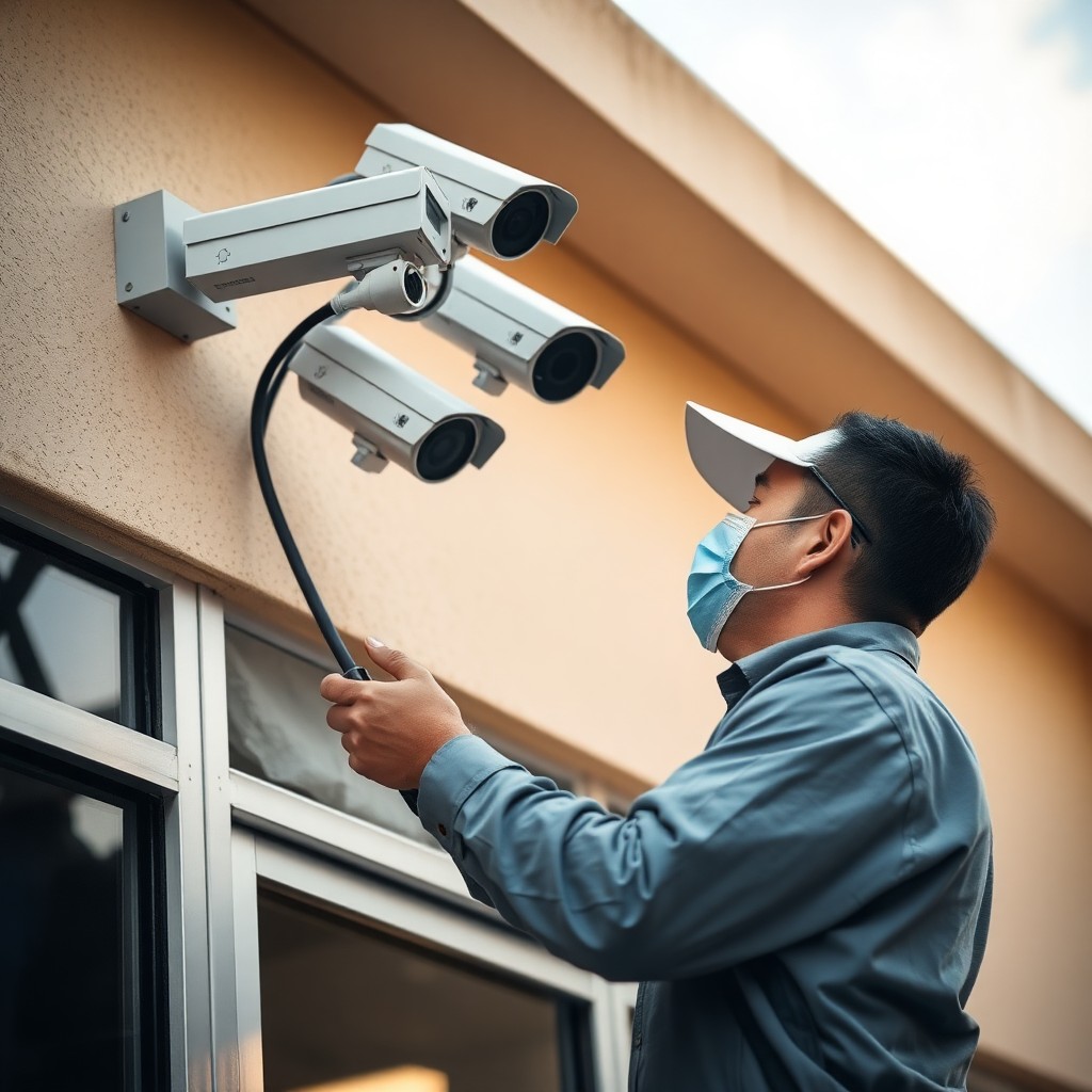 Locksmith Chick business security cameras on-site in Bluewater Bay, FL