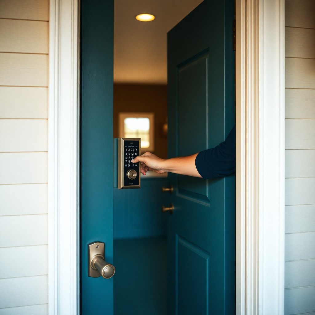 Locksmith Chick smart lock installation on-site in Bluewater Bay, FL