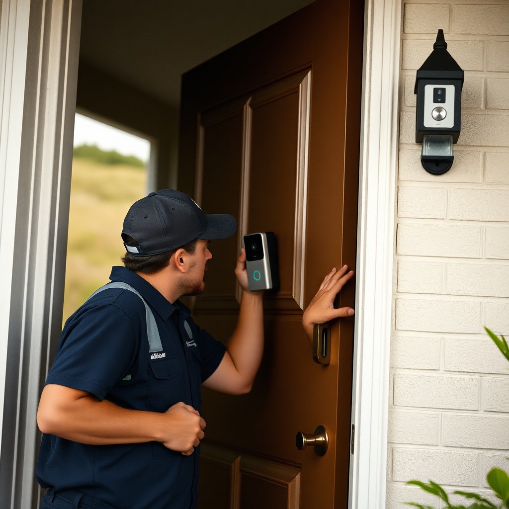 Locksmith Chick video doorbell installation on-site in Bluewater Bay, FL