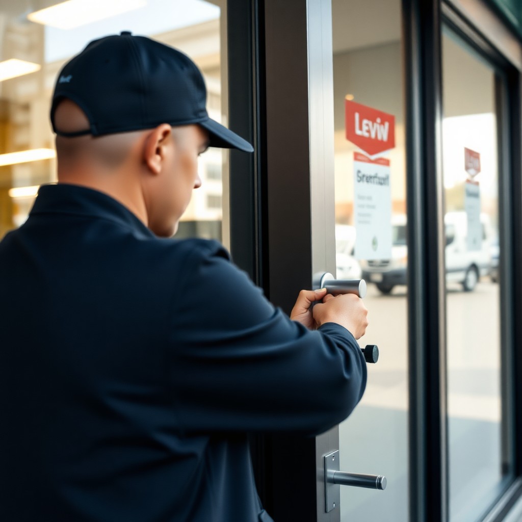 Locksmith Chick commercial locksmith on-site in Crestview, FL