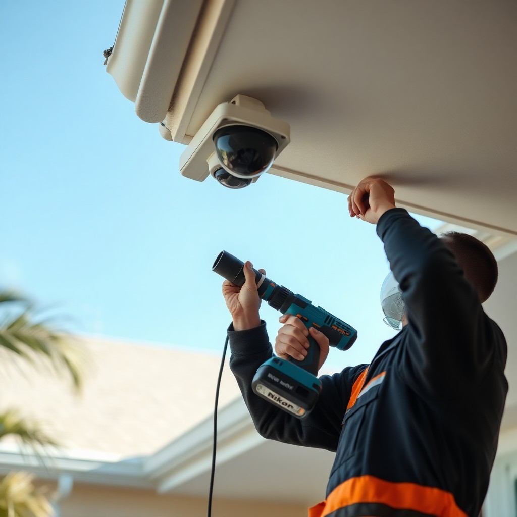Locksmith Chick security camera installation on-site in Crestview, FL