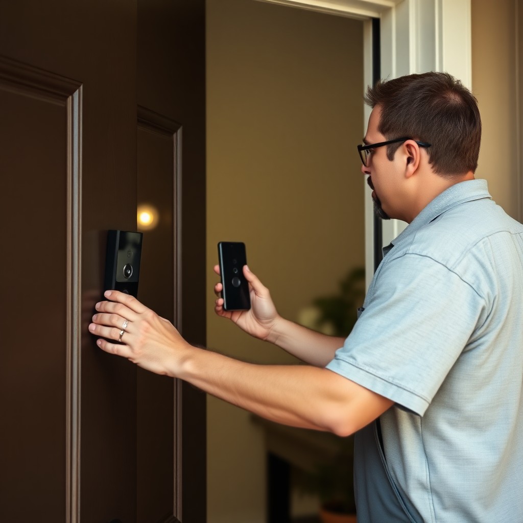 Locksmith Chick video doorbell installation on-site in Crestview, FL