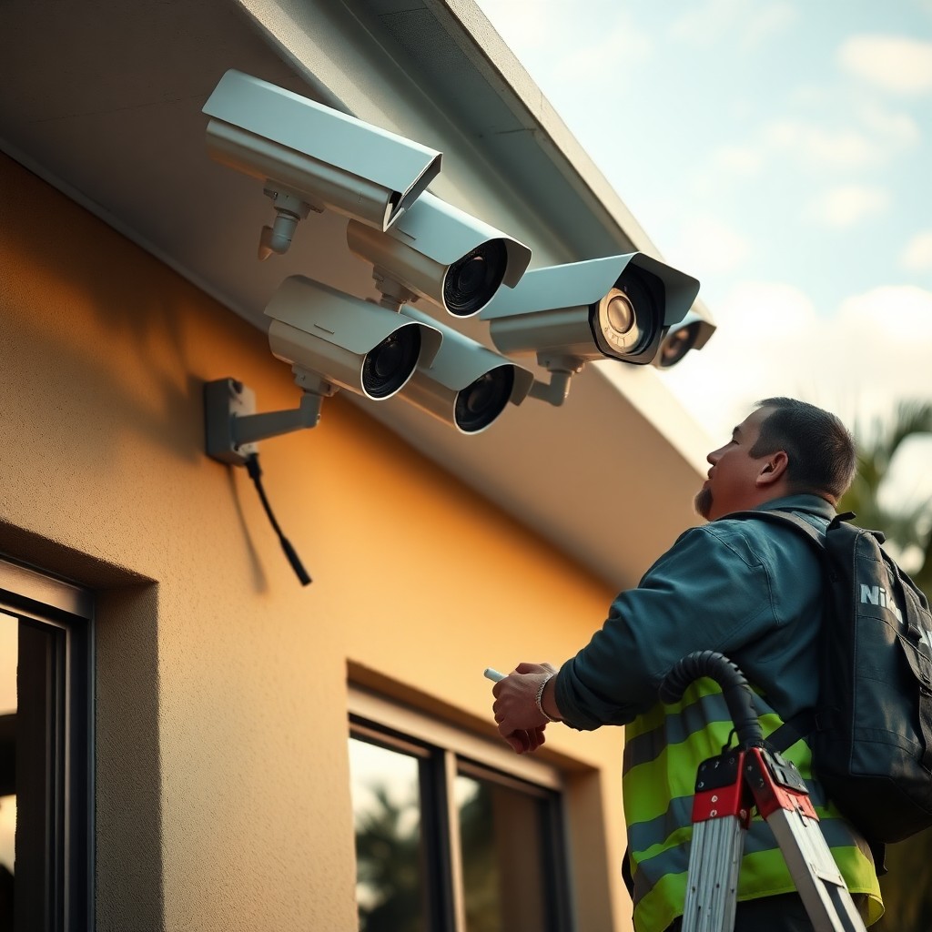 Locksmith Chick business security cameras on-site in Crystal Beach, FL