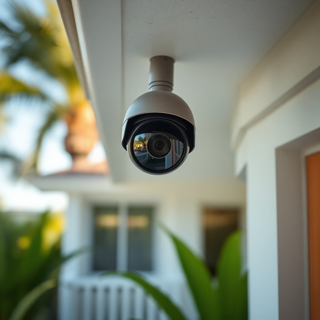 Locksmith Chick outdoor security cameras on-site in Crystal Beach, FL