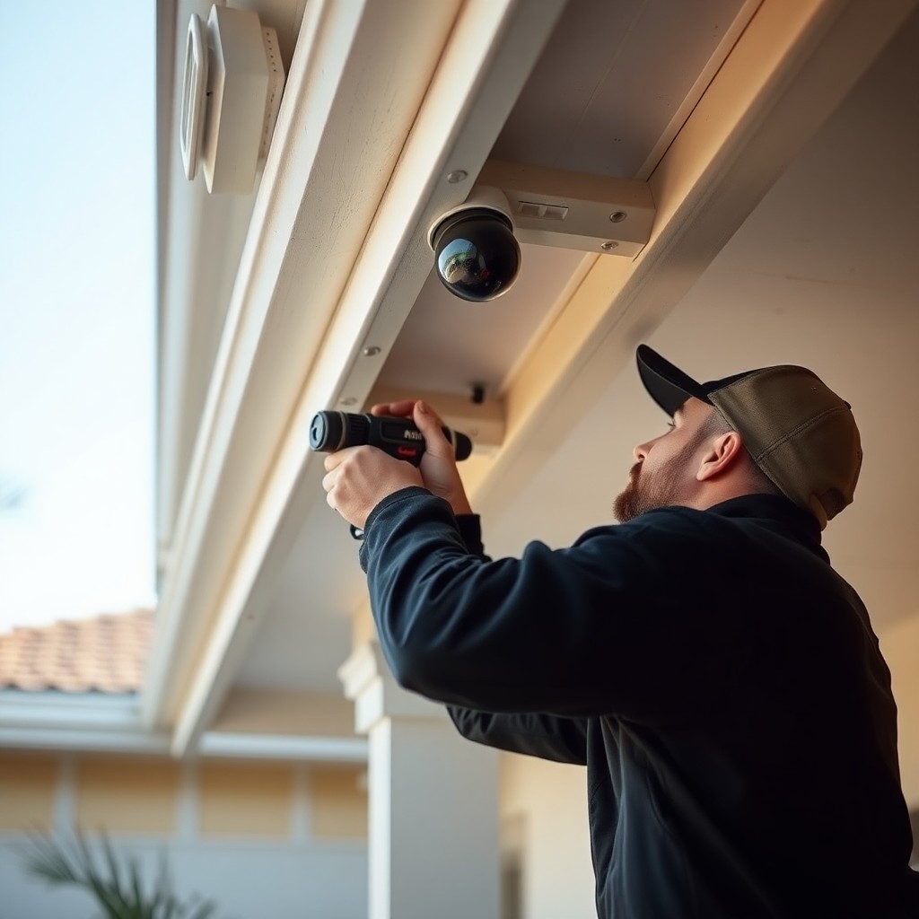 Locksmith Chick security camera installation on-site in Defuniak Springs, FL