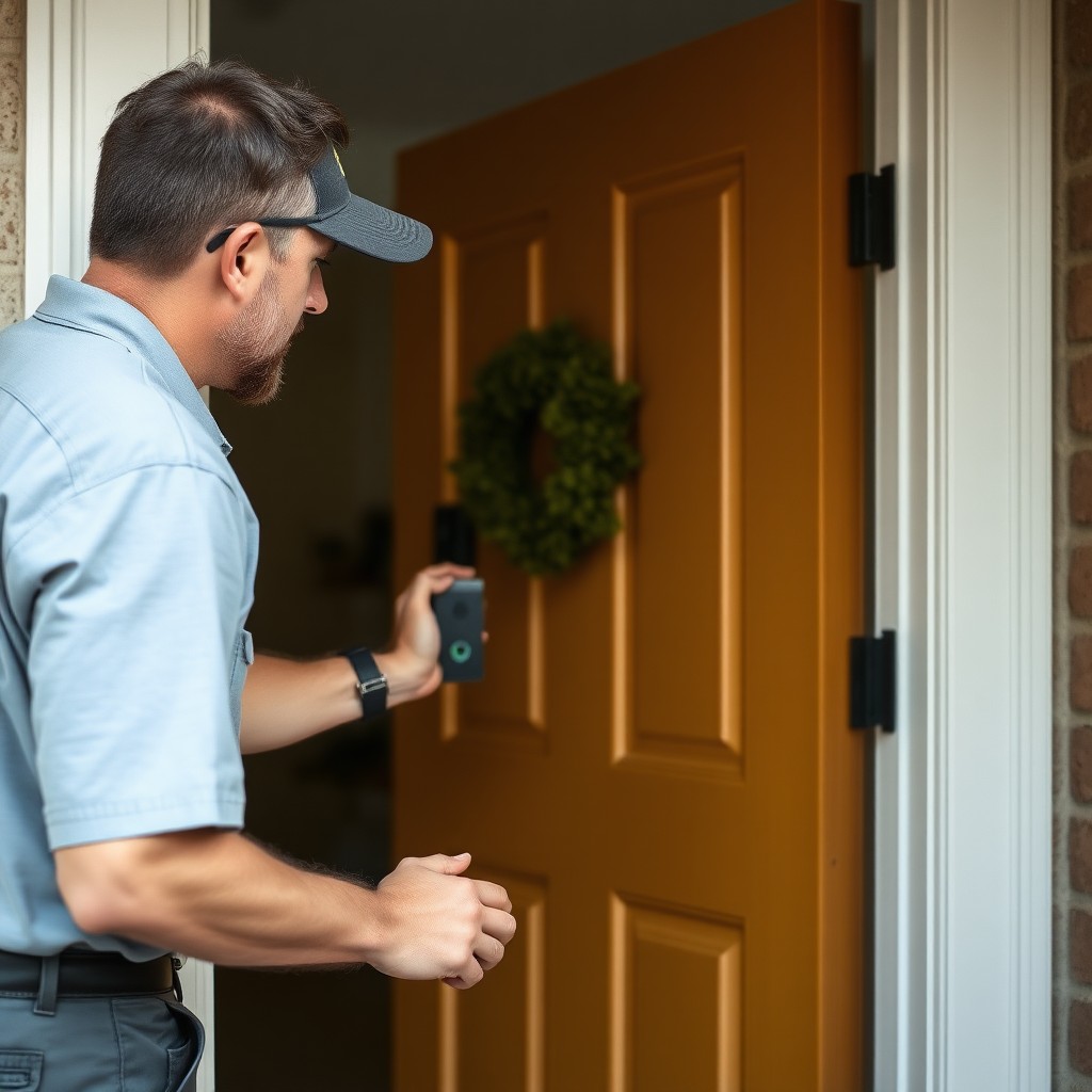 Locksmith Chick video doorbell installation on-site in Defuniak Springs, FL