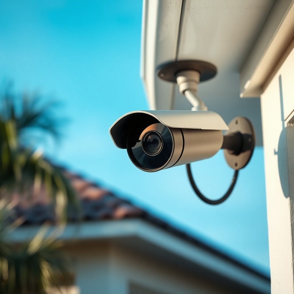 Locksmith Chick outdoor security cameras on-site in Destin, FL