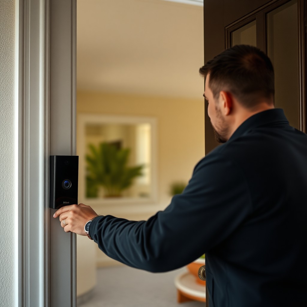 Locksmith Chick video doorbell installation on-site in Destin, FL