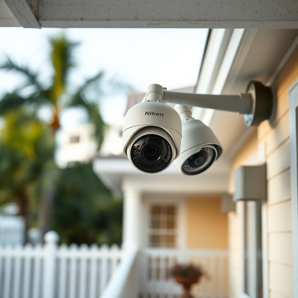 Locksmith Chick outdoor security cameras on-site in Dune Allen Beach, FL