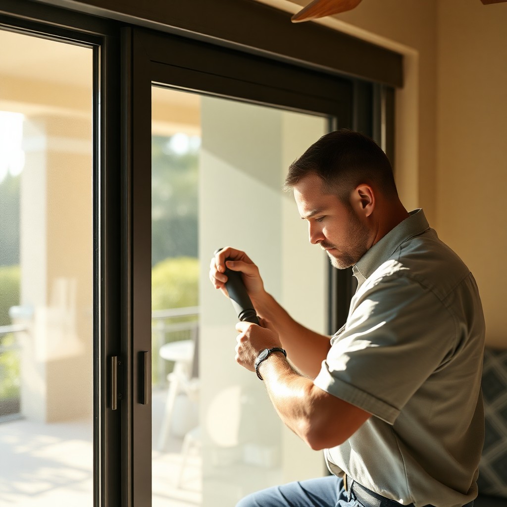 Locksmith Chick patio door repair on-site in Dune Allen Beach, FL