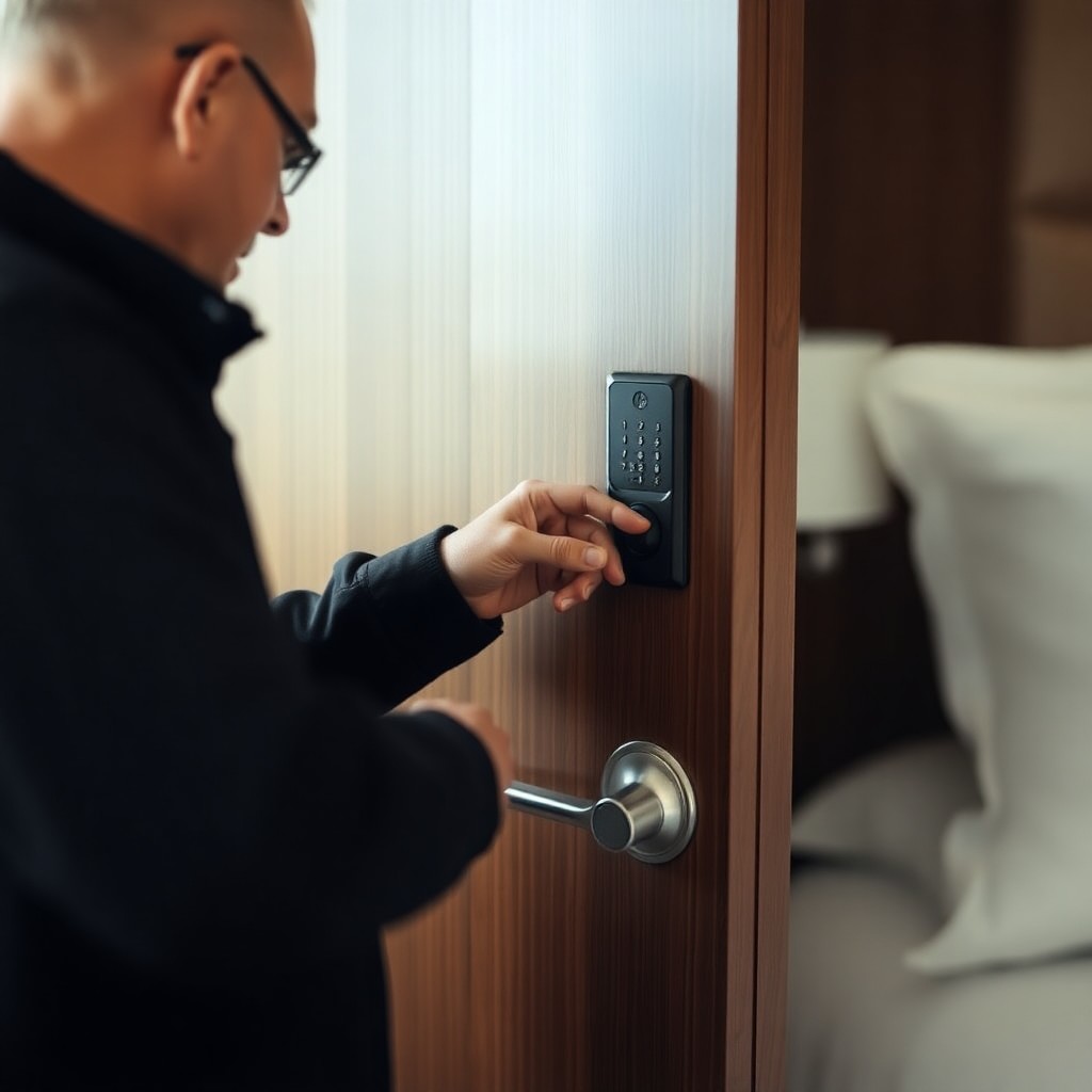 Locksmith Chick hotel lock service on-site in Fort Walton Beach, FL