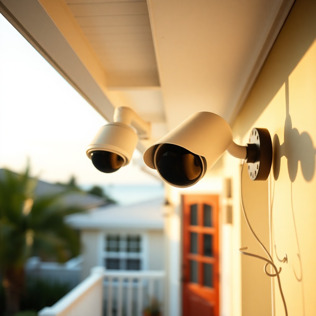 Locksmith Chick outdoor security cameras on-site in Fort Walton Beach, FL