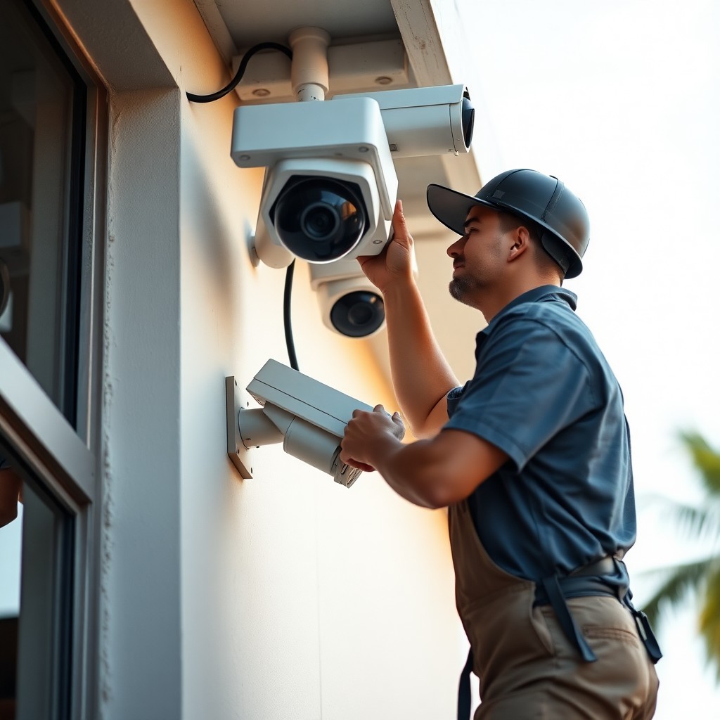 Locksmith Chick business security cameras on-site in Freeport, FL