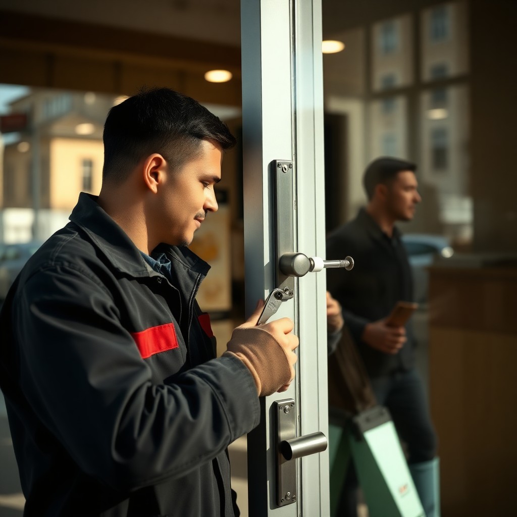 Locksmith Chick commercial locksmith on-site in Freeport, FL