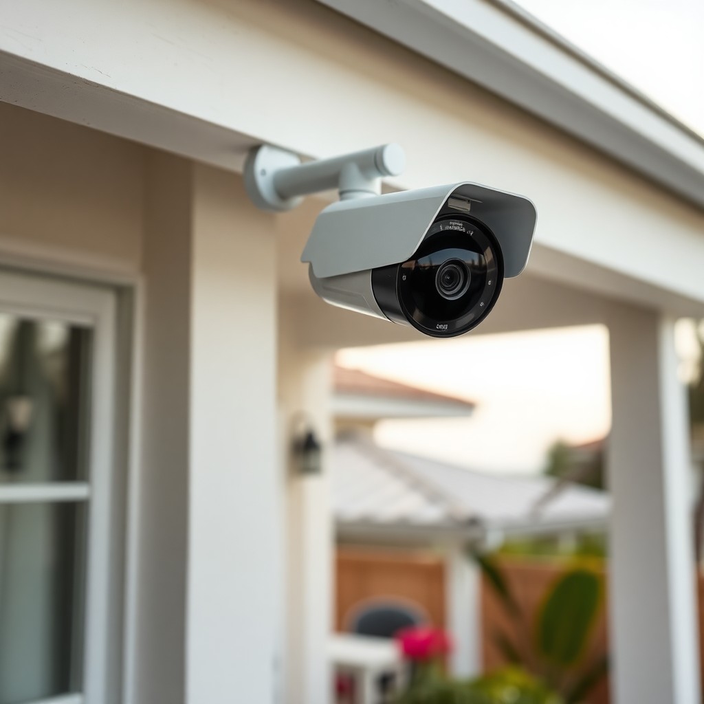 Locksmith Chick outdoor security cameras on-site in Grayton Beach, FL