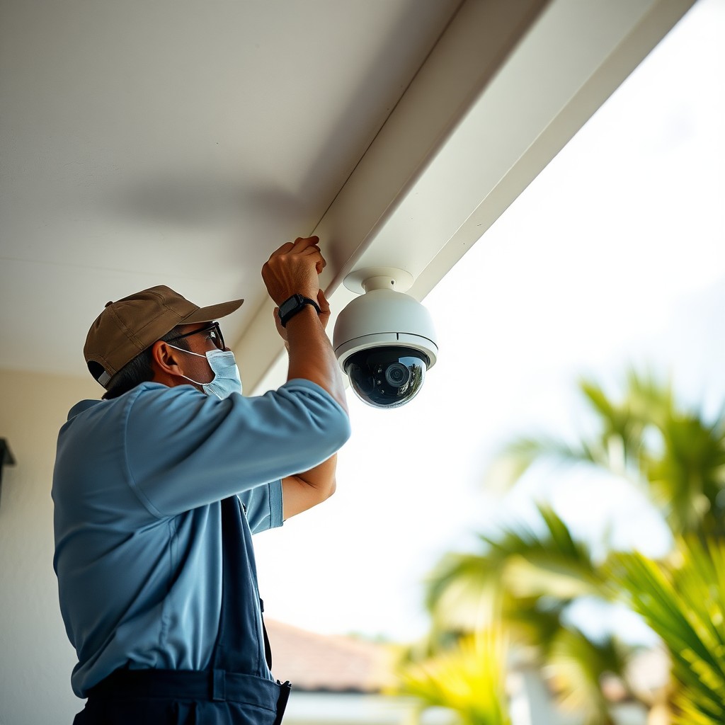 Locksmith Chick security camera installation on-site in Grayton Beach, FL