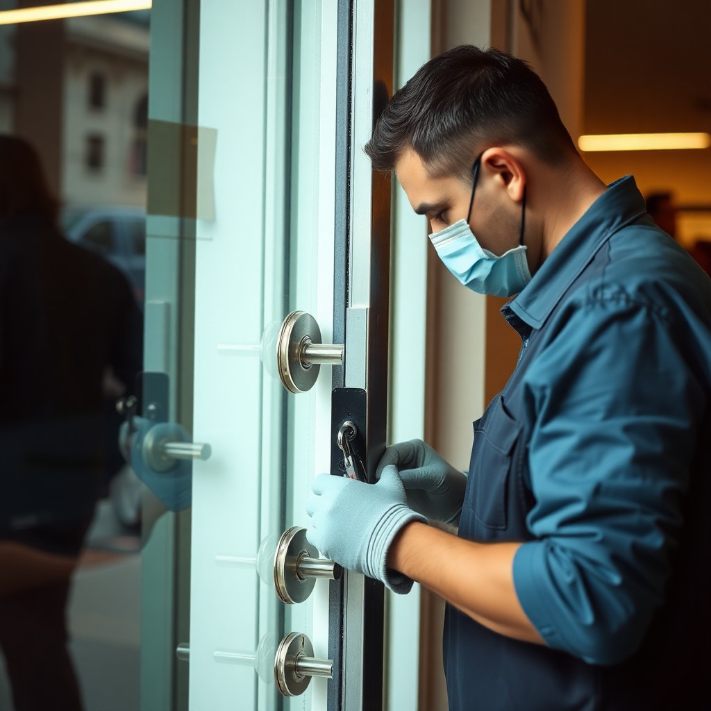 Locksmith Chick commercial locksmith on-site in Gulf Breeze, FL