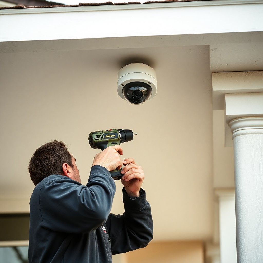Locksmith Chick security camera installation on-site in Gulf Breeze, FL