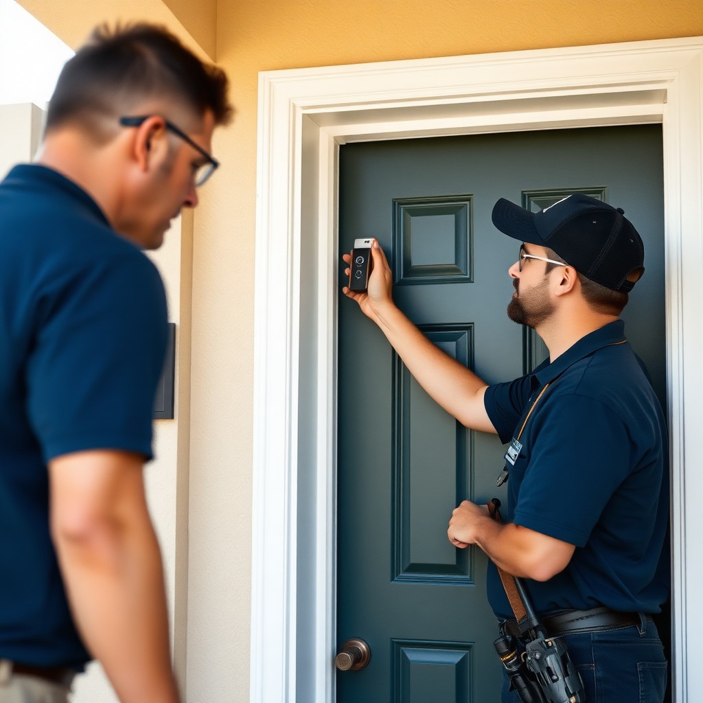 Locksmith Chick video doorbell installation on-site in Gulf Breeze, FL