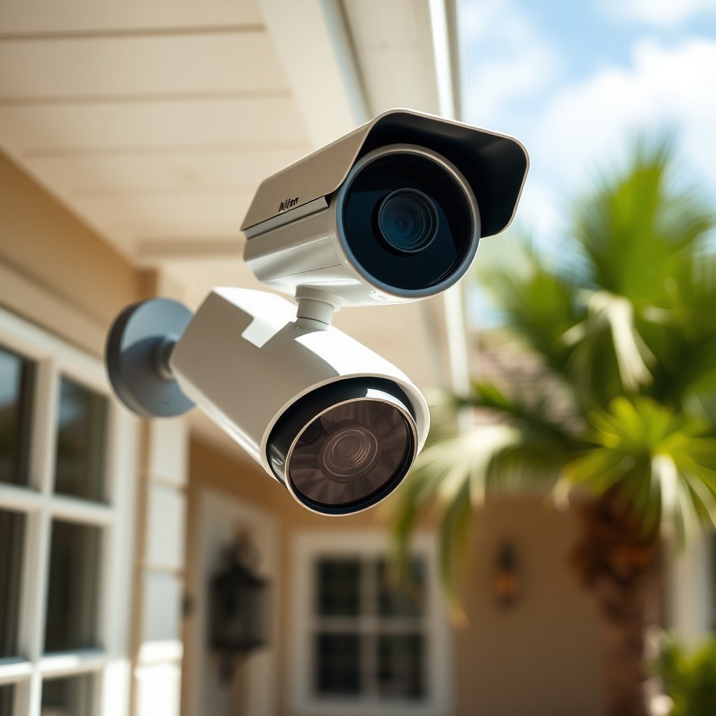 Locksmith Chick outdoor security cameras on-site in Holiday Isle, FL