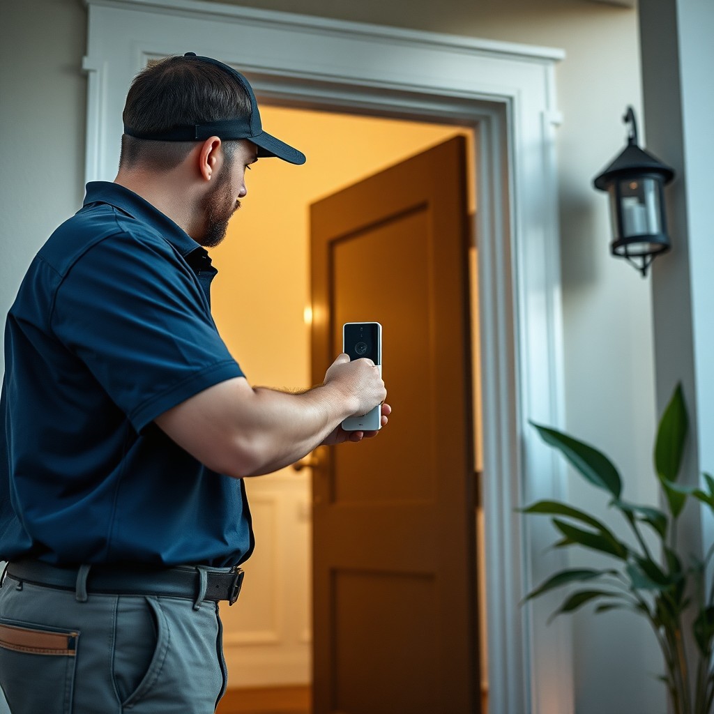 Locksmith Chick video doorbell installation on-site in Holiday Isle, FL