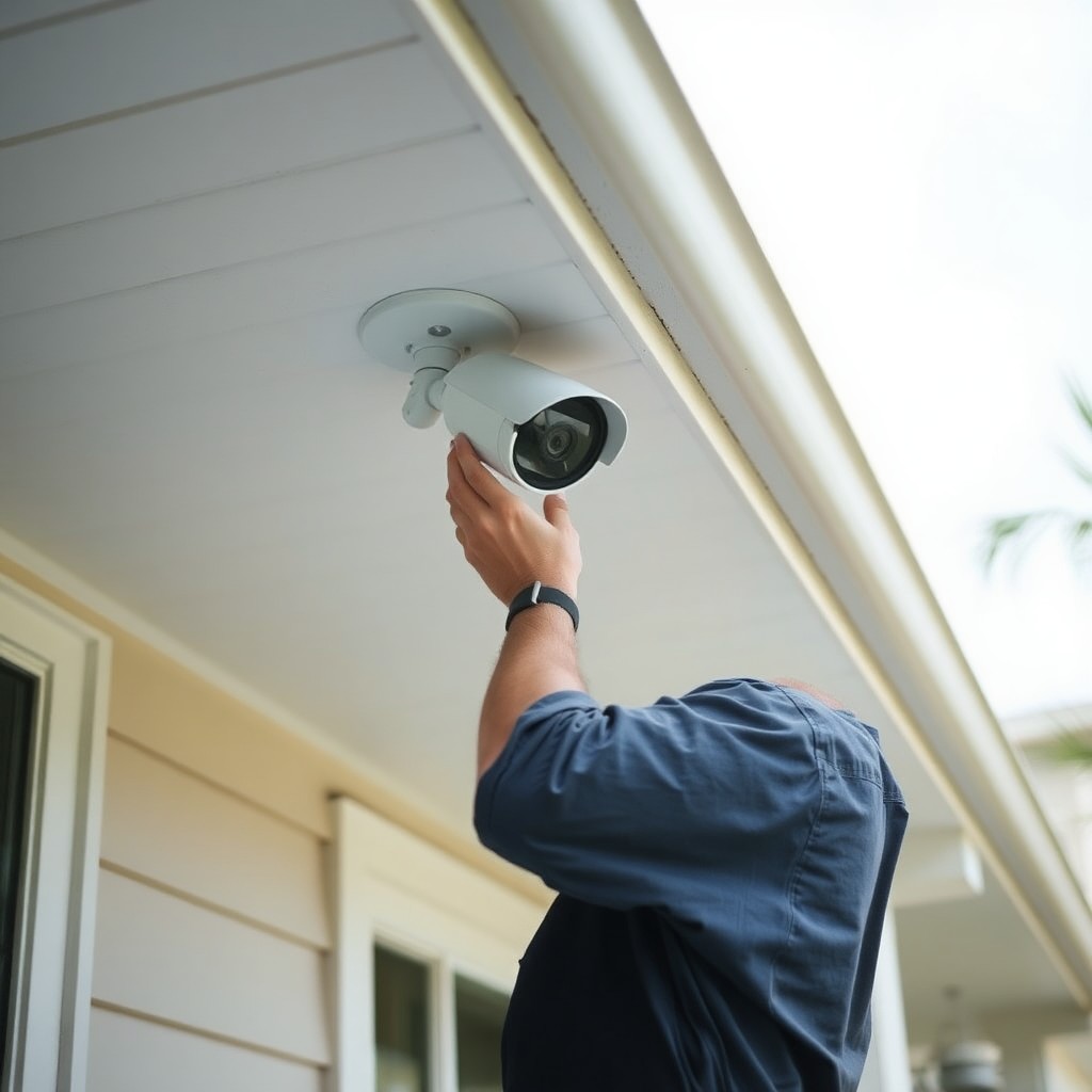 Locksmith Chick security camera installation on-site in Hurlburt Field, FL