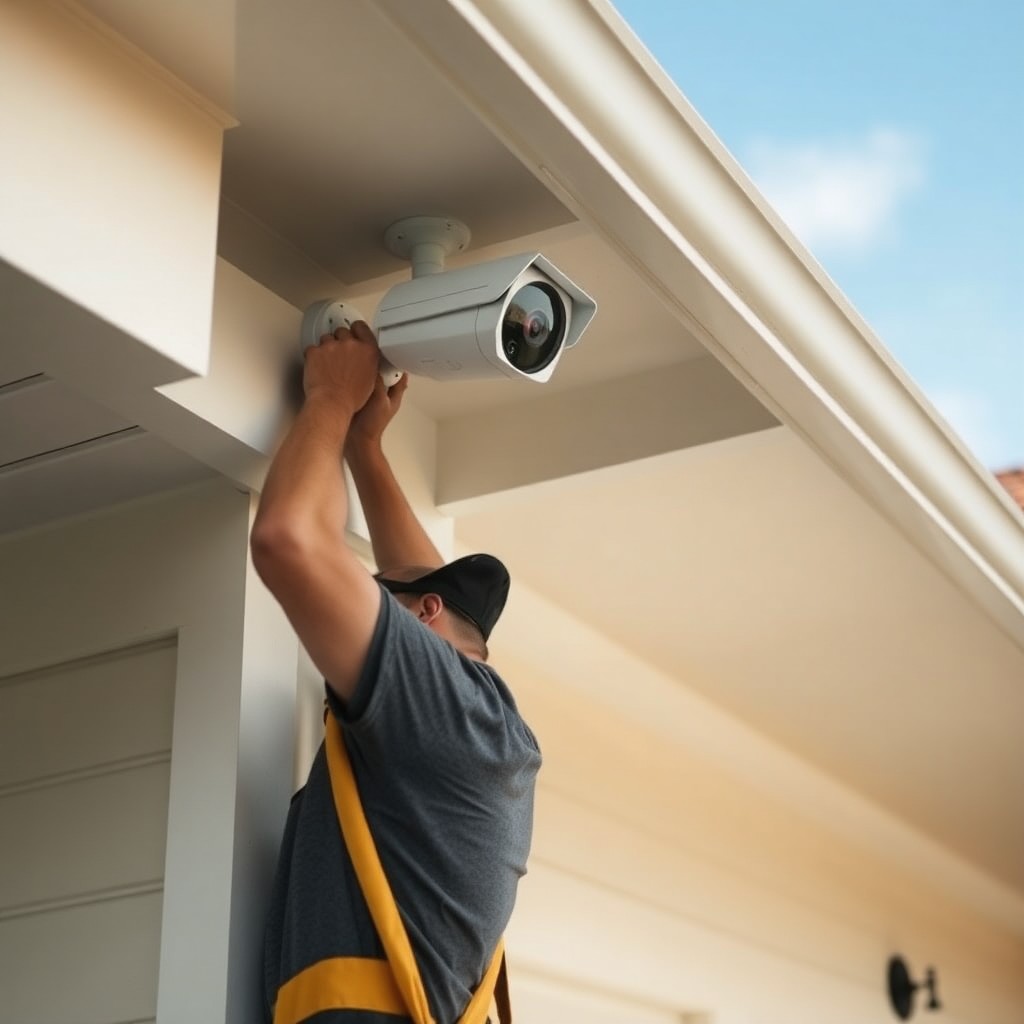 Locksmith Chick security camera installation on-site in Kelly Plantation, FL