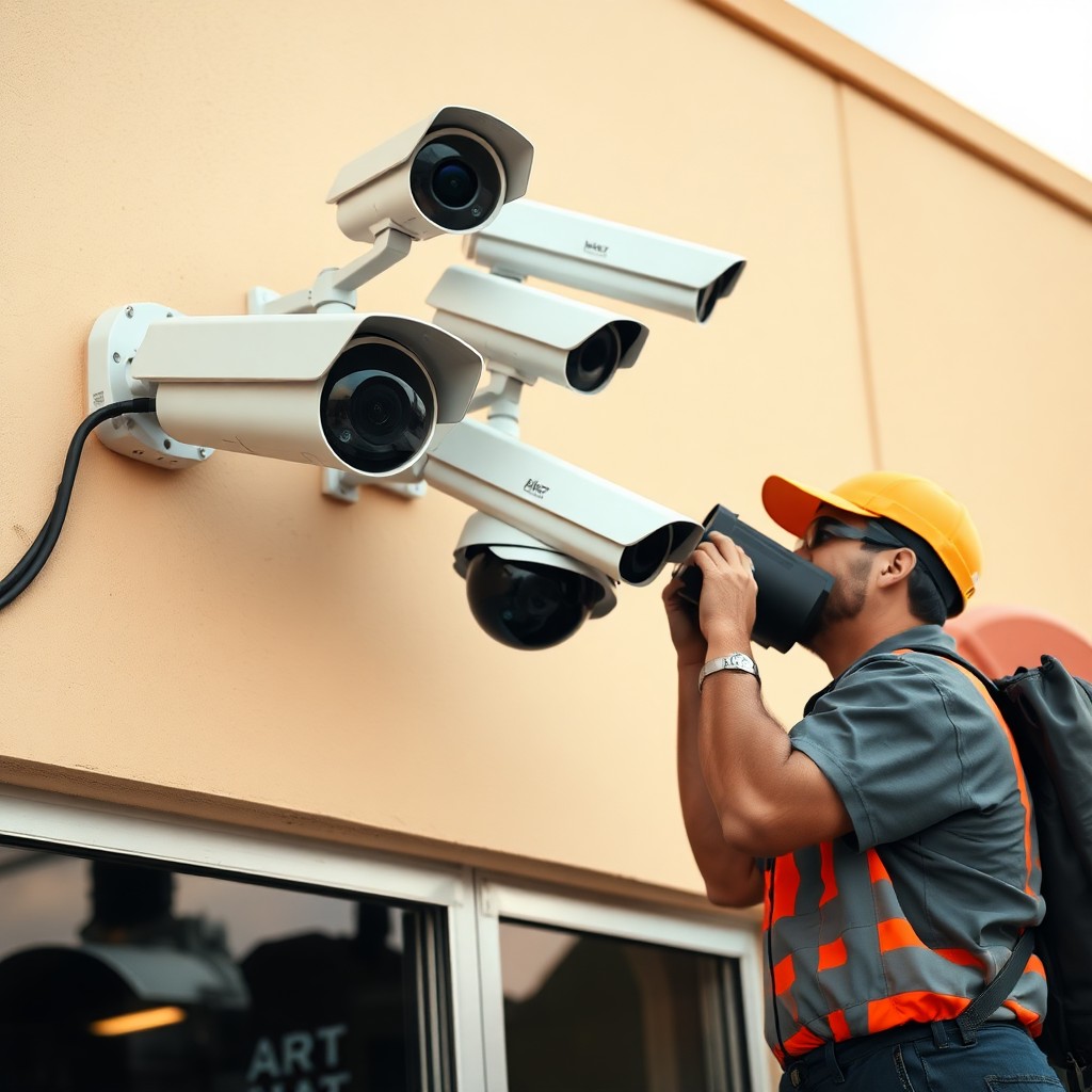 Locksmith Chick business security cameras on-site in Mary Esther, FL