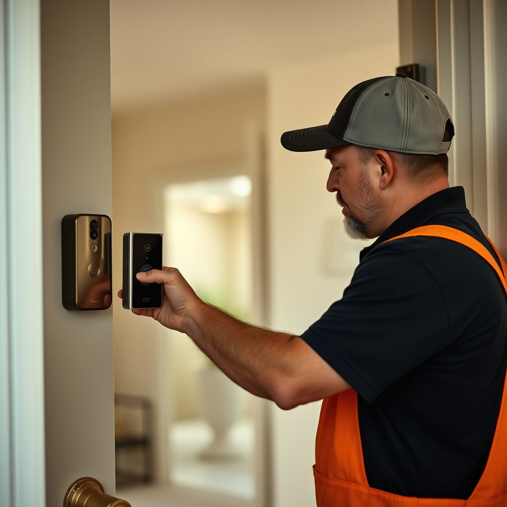 Locksmith Chick video doorbell installation on-site in Mary Esther, FL