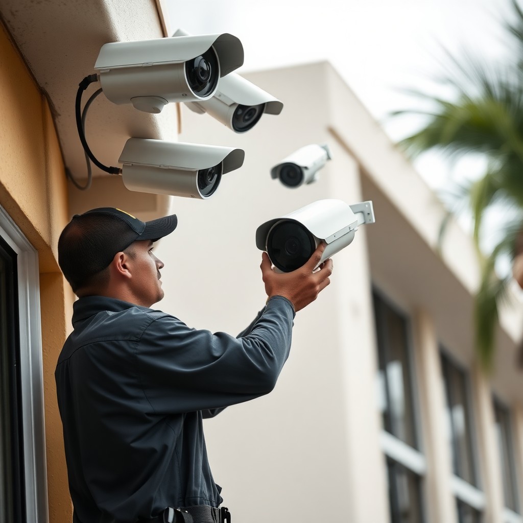 Locksmith Chick business security cameras on-site in Milton, FL