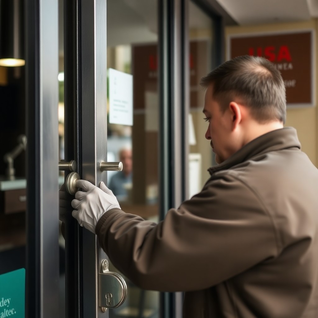 Locksmith Chick commercial locksmith on-site in Milton, FL