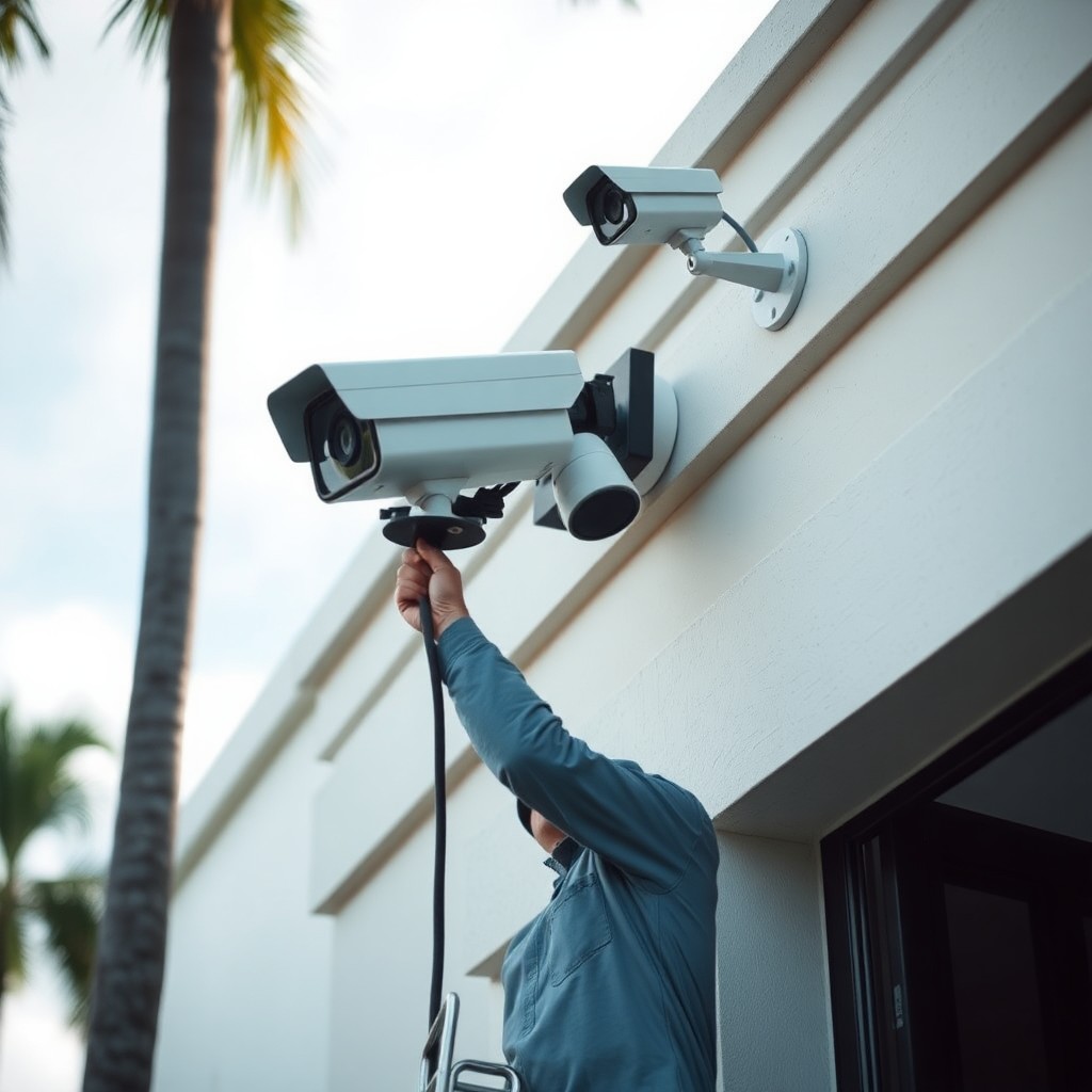 Locksmith Chick business security cameras on-site in Miramar Beach, FL