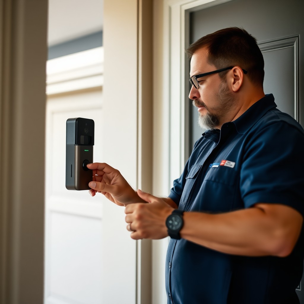 Locksmith Chick video doorbell installation on-site in Miramar Beach, FL