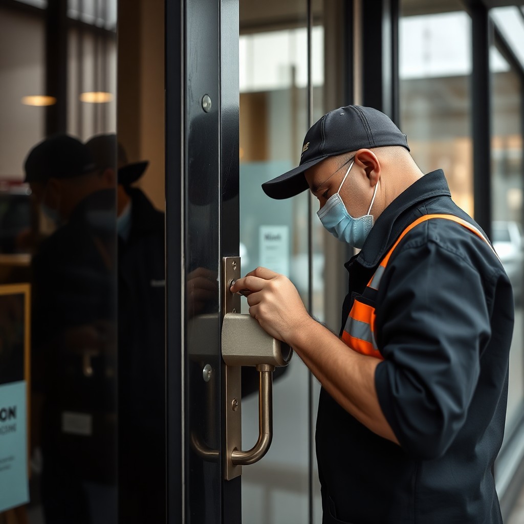 Locksmith Chick commercial locksmith on-site in Navarre, FL