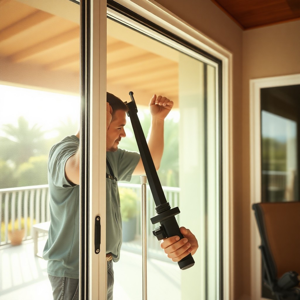 Locksmith Chick patio door repair on-site in Navarre, FL