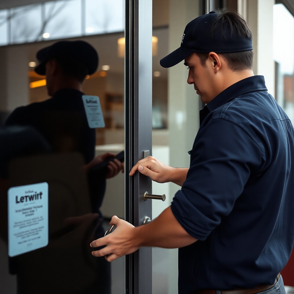 Locksmith Chick commercial locksmith on-site in Okaloosa Island, FL