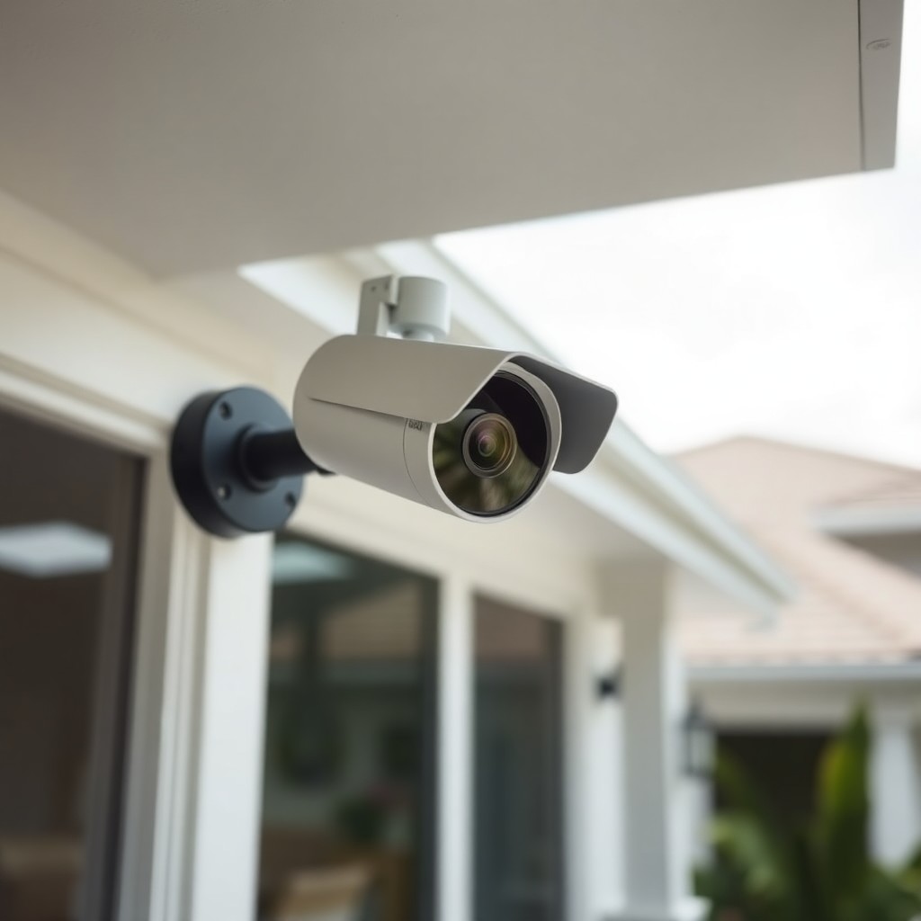 Locksmith Chick outdoor security cameras on-site in Okaloosa Island, FL