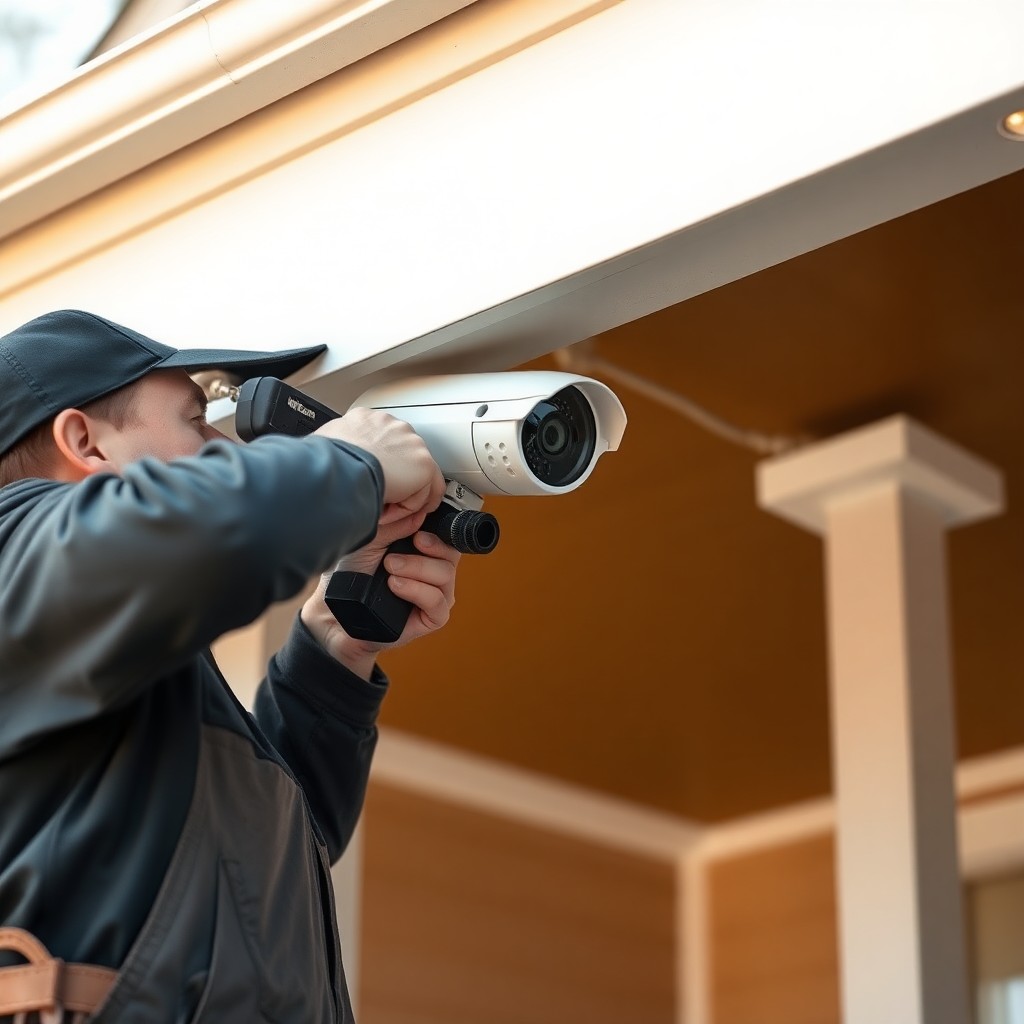 Locksmith Chick security camera installation on-site in Okaloosa Island, FL