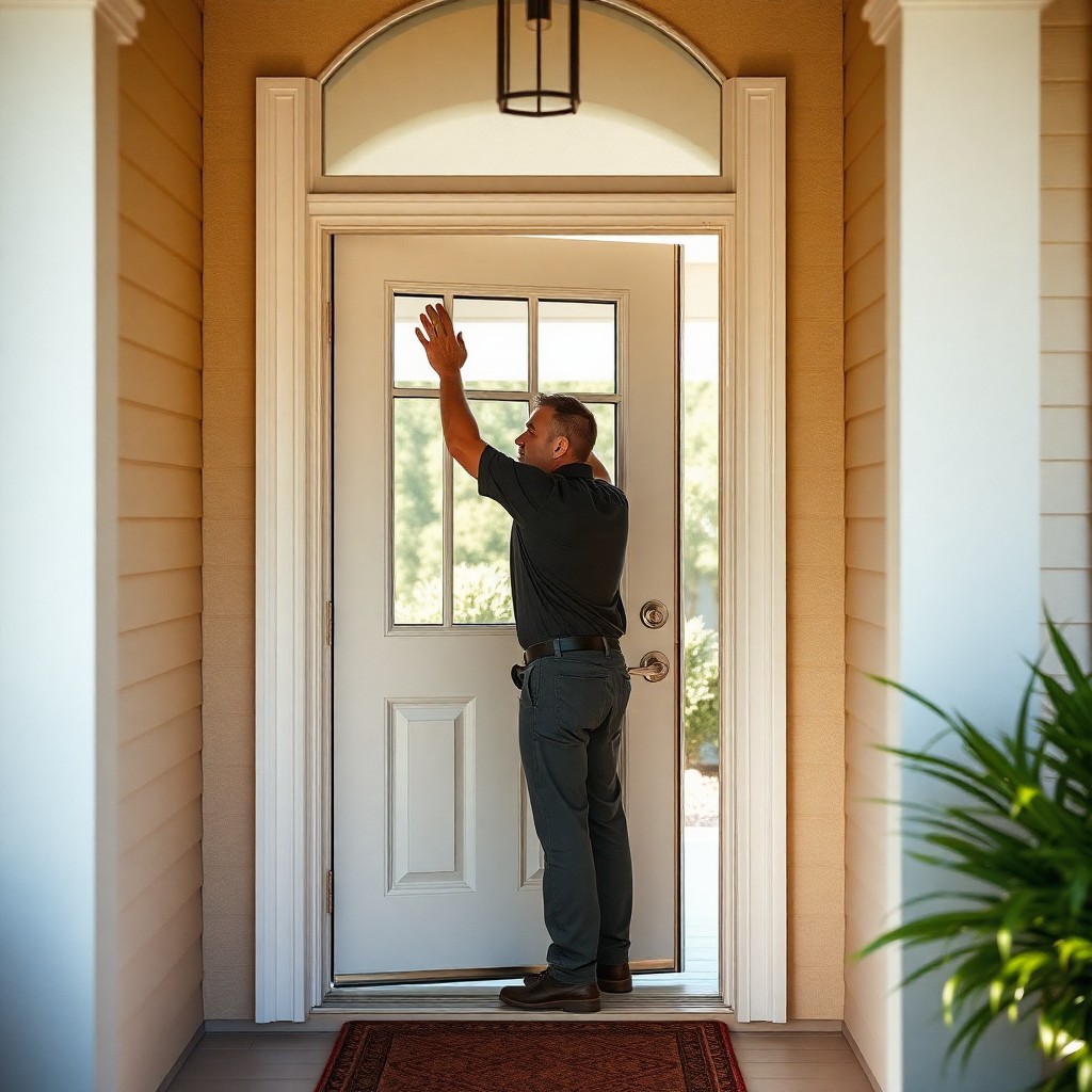Locksmith Chick storm & hurricane door installation on-site in Okaloosa Island, FL