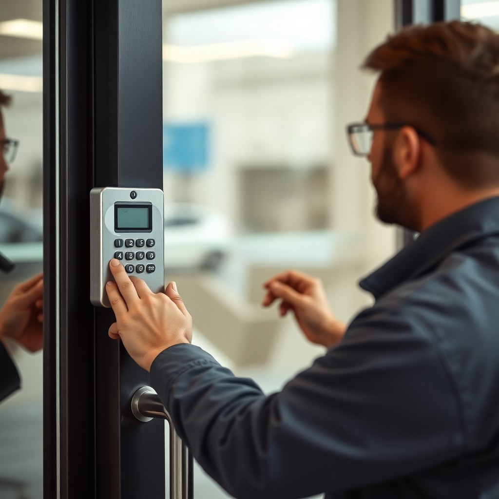 Locksmith Chick access control installation on-site in Panama City Beach, FL