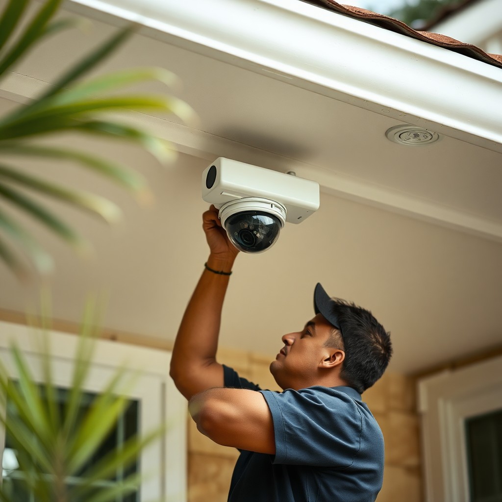 Locksmith Chick security camera installation on-site in Panama City Beach, FL