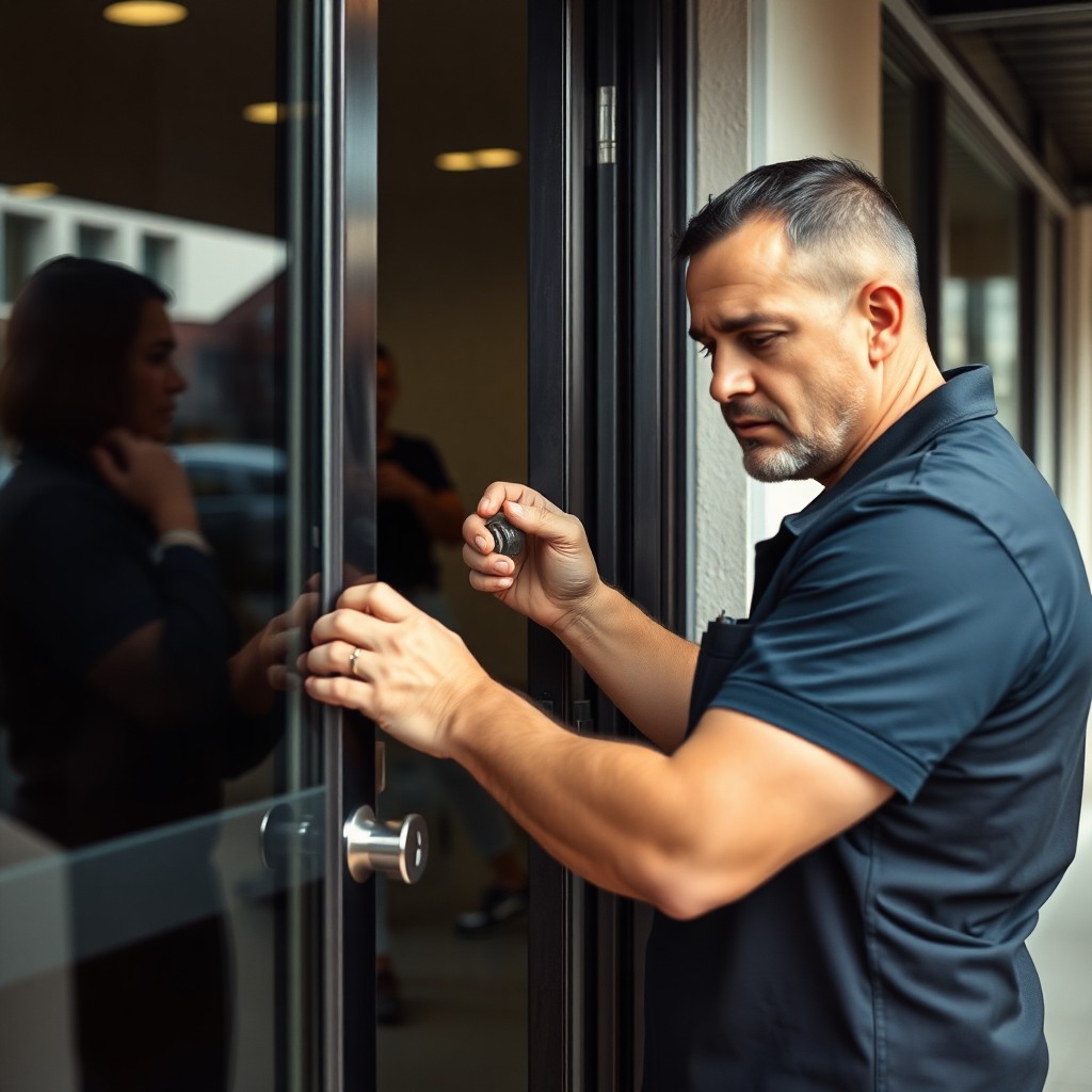 Locksmith Chick commercial locksmith on-site in Pensacola, FL