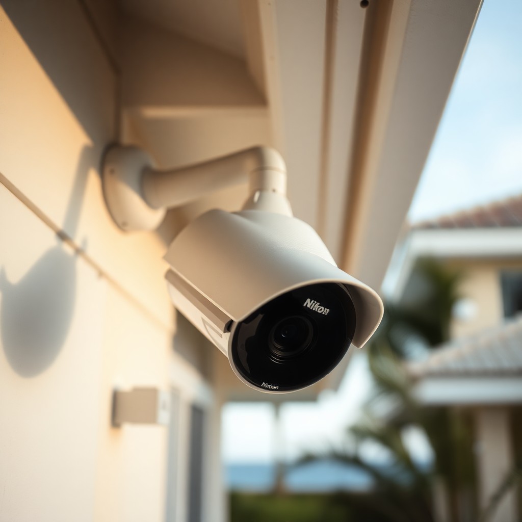 Locksmith Chick outdoor security cameras on-site in Pensacola, FL