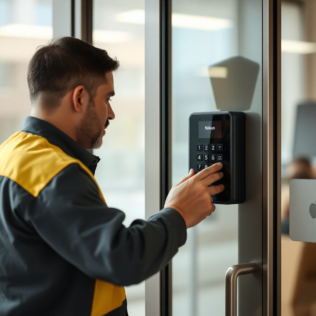 Locksmith Chick access control installation on-site in Rosemary Beach, FL