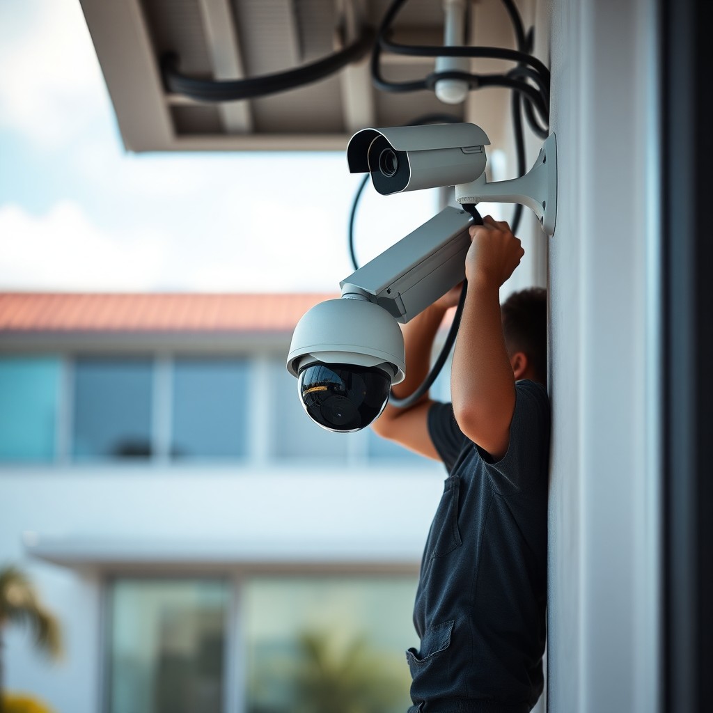 Locksmith Chick business security cameras on-site in Rosemary Beach, FL