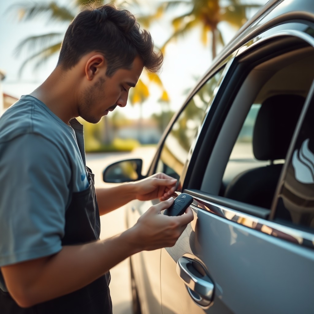 Locksmith Chick car key replacement on-site in Rosemary Beach, FL