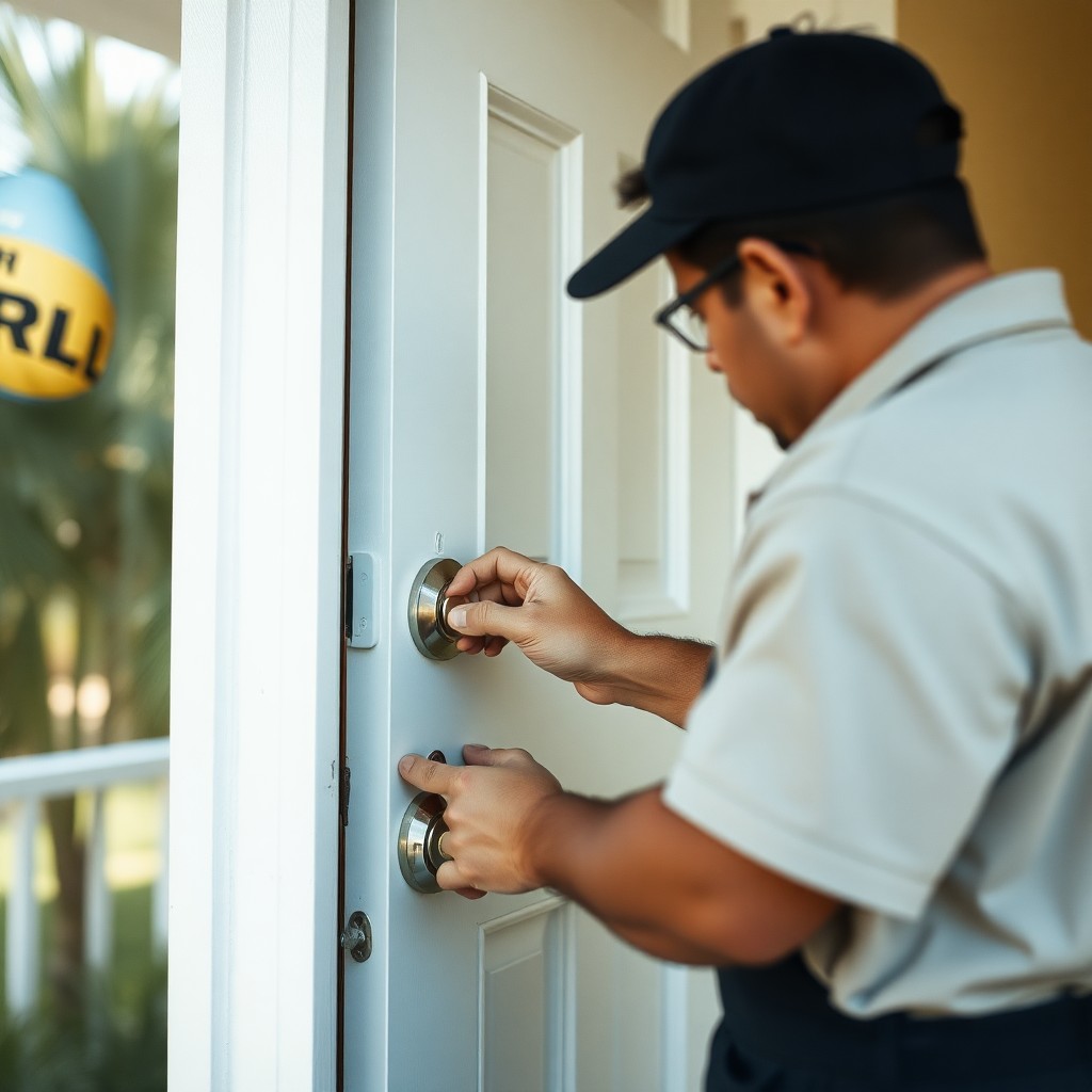 Locksmith Chick house lockout service on-site in Rosemary Beach, FL